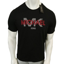 Nwt Michael Kors Msrp $59.99 Men&#39;s Black Crew Neck Short Sleeve T-SHIRT Size L - £23.34 GBP