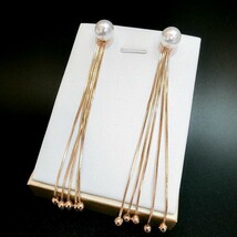 Ball Drop Pearl Statement Earrings - $6.82