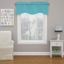 Eclipse Kendall Rod Pocket Room Darkening Valance in Turquoise - £4.64 GBP