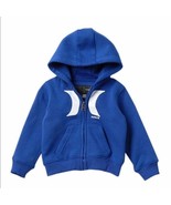 HURLEY NIKE ICONIC FLEECE ZIP HOODIE JACKET, FULL ZIP, Blue, 12 Months, NWT - $18.70