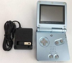 Authentic Nintendo Game Boy Advance SP - Pearl Blue - With Charger - Tes... - £98.25 GBP
