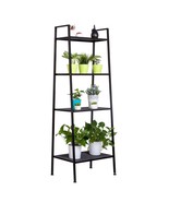 Widen Bookshelf Black 4 Tiers Display Rack Ladder Bookcase Plant Stand I... - $977.99 MXN