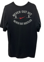 Nike Football Black Charcoal Short Sleeve Season T-Shirt Mens L Large Tee - $20.00