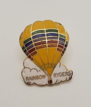 Rainbow Ryders Hot Air Balloon Lapel Hat Pin In The Clouds Colorful Balloon - £13.29 GBP