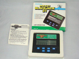 Pocket BlackJack 21 Radica Model 1350 in original box with manual  - £7.95 GBP