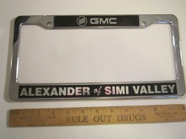 LICENSE PLATE Plastic Car Tag Frame ALEXANDER OF SIMI VALLEY GMC 14E - $23.04
