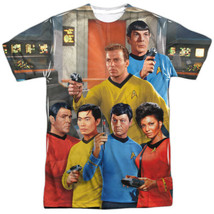 Star Trek Classic Bridge Crew Sublimation Front &amp; Back Print T-Shirt NEW UNWORN - £23.52 GBP