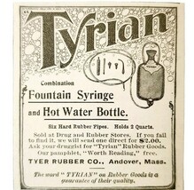 Tyrian Rubber Syringe &amp; Water Bottle 1897 Advertisement Victorian ADBN1A5 - $19.99