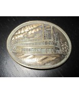 Vintage SOLID BRASS Western River Show BOAT Theme Belt Buckle - $47.85 CAD