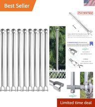 9 Pack 1-3/8" Chain Link Fence Extender, 25.2" Fence Extension Height, U... - $159.37