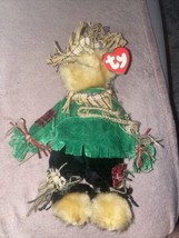 Ty Scarecrow Bear Plush Alfalfa 8&quot; Attic Treasures Collection Stuffed An... - $3.96