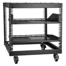 VEVOR 9U Open Frame Server Rack, 23&#39;&#39;-40&#39;&#39; Adjustable Depth, 4 Post with... - $87.94 CAD