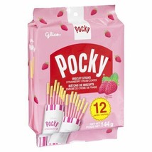 2 X Glico POCKY Strawberry Cream Biscuits Sticks 144g/12 count eachFree Shipping - $25.16