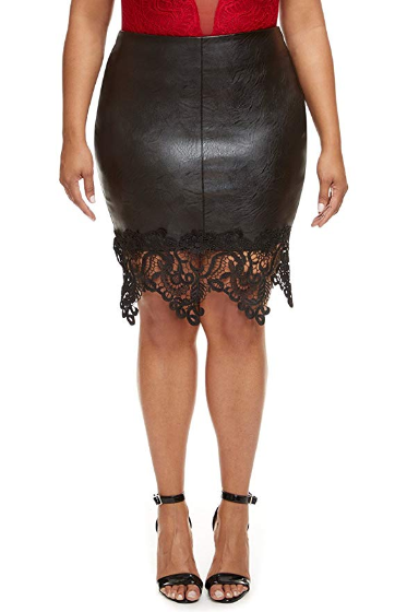 Primary image for Fashion To Figure Women's Plus Size Brielle Faux Leather Pencil Skirt, size 3X