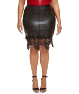 Fashion To Figure Women&#39;s Plus Size Brielle Faux Leather Pencil Skirt, s... - $623.12 MXN