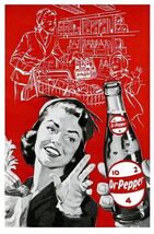 Dr. Pepper Soda Cola Pop Advertising Ad Metal  Sign 12x8in Mancave Garage 1 - $37.61