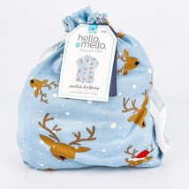 Hello Mello Pajama Top Santas Helpers Holiday Small Medium Reindeer Butt... - £12.90 GBP