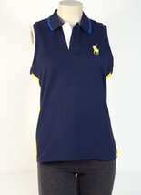 Ralph Lauren US Open Navy Blue Sleeveless Tennis Polo Shirt Women&#39;s NWT - £66.88 GBP