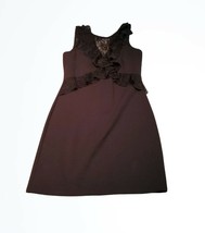 Miss Selfridge Black Cross Ruffle LBD Dress Size 0 - £29.61 GBP