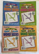 Lot of 4 Penny Press All Star Tick Tock Word Seeks  Puzzles Books 2020 2021 - £14.91 GBP