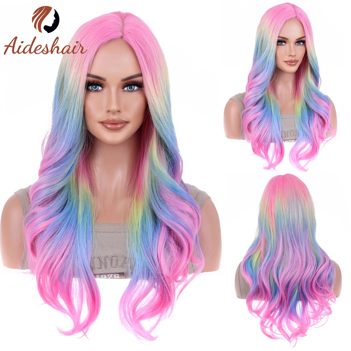 Aideshair  Synthetic Wig For Woman Long Body Wave Hair Cosplay Lolita Par - £11.02 GBP+