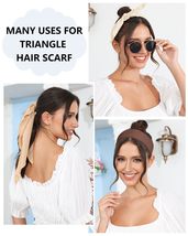 AWAYTR 3Pcs Floral Hair Bandanas Chiffon Head Kerchief for Women Girls B... - $27.98