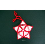 Plastic Canvas Star Tree Ornament - Handcrafted Holiday Ornament - Gift ... - £7.84 GBP