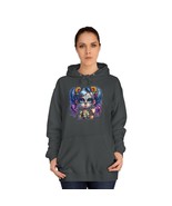 Blue &amp; Purple Hair Sugar Skull Girl Hoodie – Vibrant Dia de los Muertos ... - $54.72 CAD+