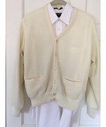 Vtg Wool Cardigan Sweater Grandpa Golf Medium - $44.55