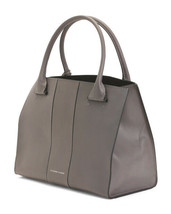 NWT ETIENNE AIGNER GRAY LEATHER LARGE CAREER TOTE BAG $328 - $273.92