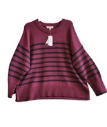 NWT Philosophy Women Red Striped Sweater SZ- 2X Large - $69.35 CAD