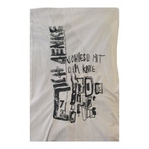 Pal Offner Light Grey Graphic Print Long Scarf – Unisex Avant-Garde Desi... - $88.11