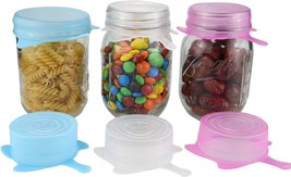 6 Pack Silicone Stretch Lids,Various Sizes Reusable Food Cover,Stretch and Seal  - £20.32 GBP
