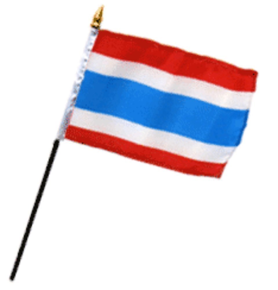 Thailand 4&quot;x6&quot; Desk Stick Flag (No Base) Wholesale lot of 3 (3 pack) - $2.88+