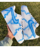 Electric Lightning Custom Blue Air Force 1s - Baby Blue Air Force 1 Mens... - $224.99