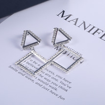 Exaggerated Geometry Triangle Diamond Long Earrings  Temperament Earrings Earrin - £7.98 GBP