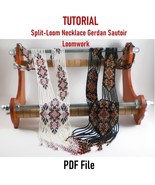 Tutorial Gerdan-Split Loom Necklace-Beaded Sautoirs,Loomwork Beading Wea... - $48.82 CAD