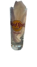 Hard Rock Cafe Madrid Collectible 4" Shot Glass Red Lettering Free Shipping - £12.66 GBP