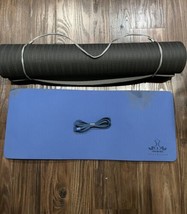 Heathyoga Eco Non Slip Yoga Mat Body Alignment System, 72&quot;x 2 with knee pad - £26.99 GBP