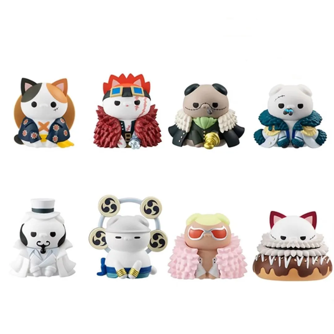 8pcs set anime one piece cute cat style action figure toys thumb200