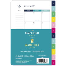 Simplified by Emily Ley for AT-A-GLANCE 2024 Monthly Refill Loose-Leaf Desk Size - £10.97 GBP