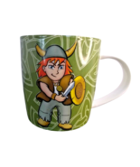 Viking Coffee Tea Mug Green Memories of Denmark Helmet Horns Sword Shiel... - £8.31 GBP
