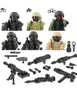 Mlitary Building Blocks Solider Figures Gifts Weapons Machine Guns #F1-G - $474.99 MXN