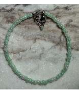 Lime Green and White Beaded Anklet with Lobster Clasp - €5,10 EUR