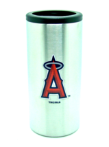Anaheim Angels 12 oz Color Logo Stainless Steel Slim Can Holder Silver - $22.77