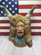 Imitation Native American Medicine Man Head - Wall Decor War Paint Bull ... - £98.68 GBP