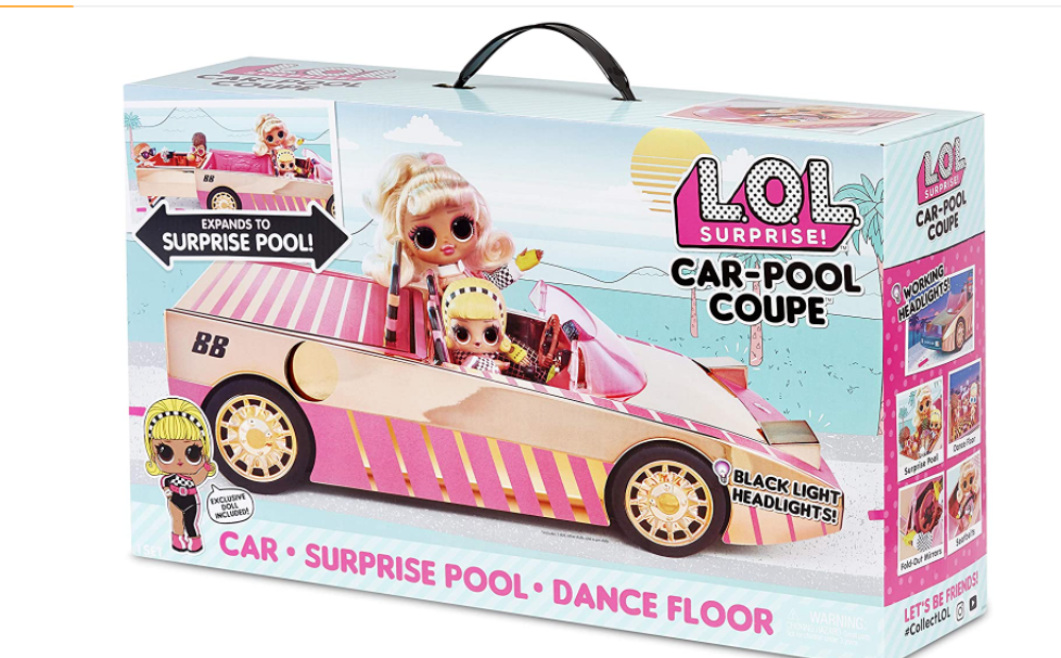 LOL Surprise Car-Pool Coupe with Exclusive Doll, Surprise Pool & Dance Floor - $69.97