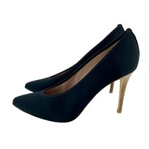 Daniele Ancarani Black Satin Pumps Pointed Toe Stiletto High Heels 40 EU... - $99.00