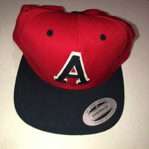NEW Aeropostale Letter A Snapback Hat Adjustable Size Red and Blue - $14.84