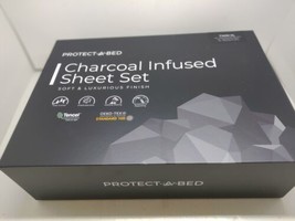 Protect-a-Bed Charcoal Infused Twin XL Sheet Set - Gray - £39.95 GBP